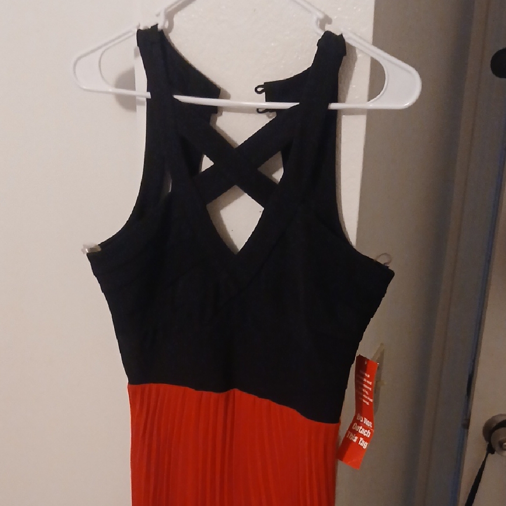 Crystal Doll Black and Red Prom Dress